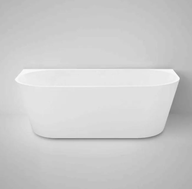 Verona Bath Tub Back to Wall Gloss White Acrylic Bath Tub 0061