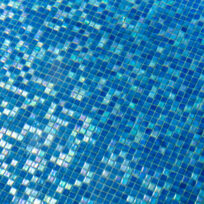 Mixed Blue Spanish Polyurethane Cord Glass Pool-Mosaic 7031