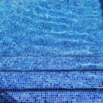 Mixed Blue Spanish Polyurethane Cord Glass Pool-Mosaic 7031