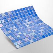 Coral Sea Blue Spanish Polyurethane Cord Glass Pool Mosaic 7101