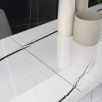 Sahara Noir White Italian Marble Look  Polished Rectified Porcelain Wall & Floor Panel |Slab 3266