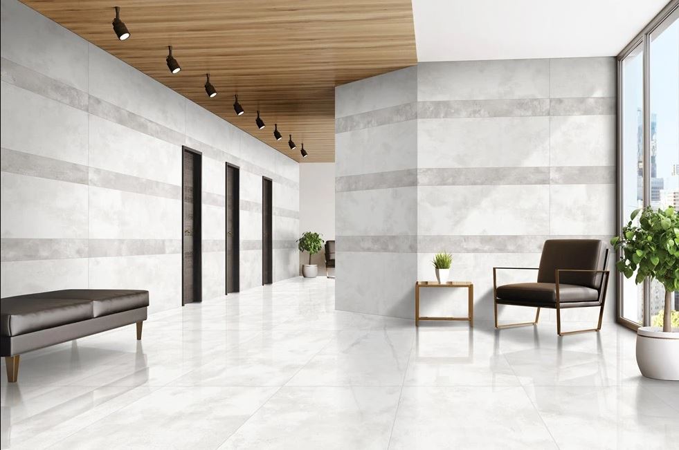 Luxor Bianco Cement Look Rectified Honed Finish Porcelain Tile 3699