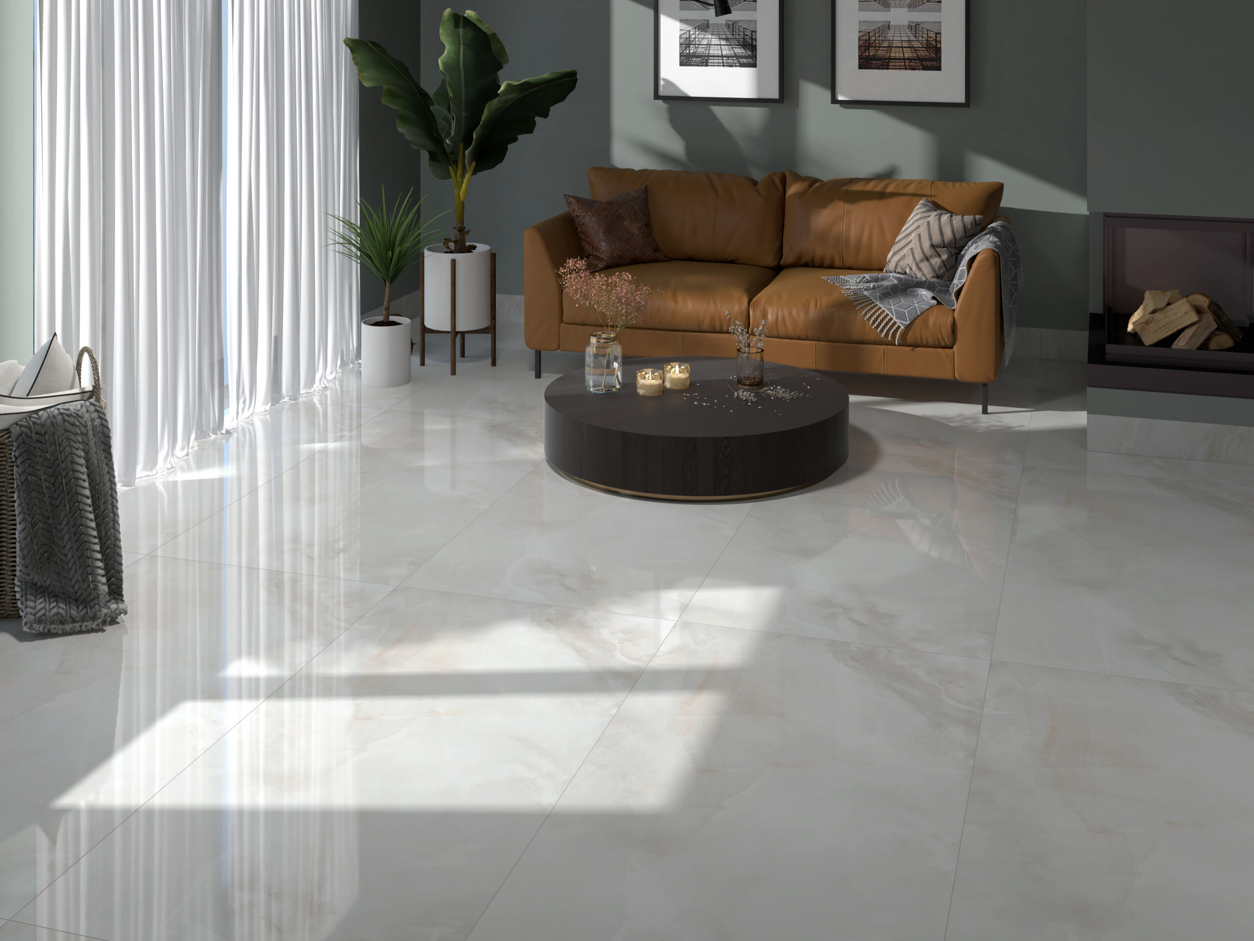 Sardony White Spanish Marble Look Matt Finish Rectified Porcelain Floor Tile 3233