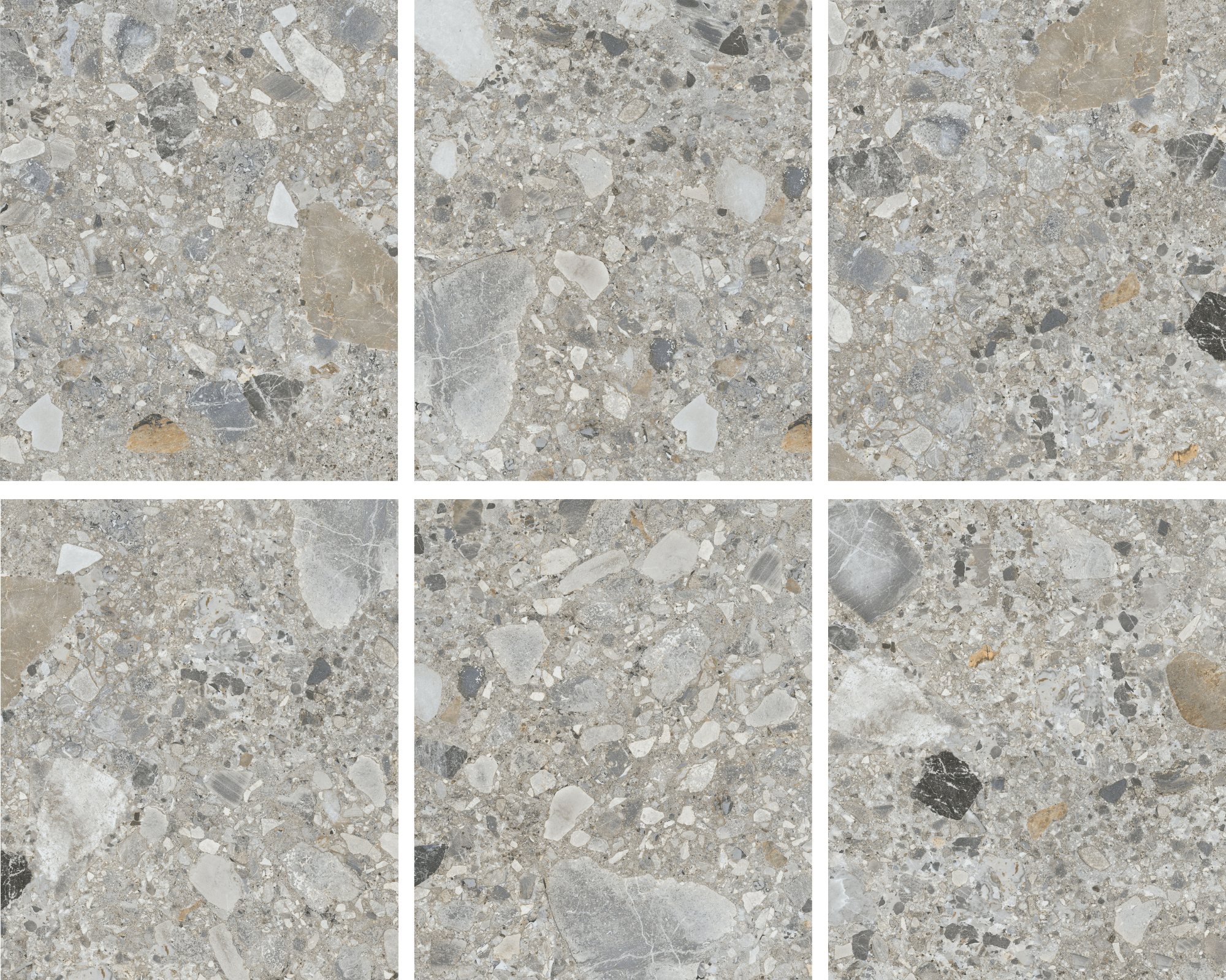 Breccia Brown Terrazzo Look In/Out Rectified Porcelain Tile 3969