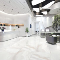 Onyx Blanco Marble Look Honed Rectified Porcelain Tile 2546