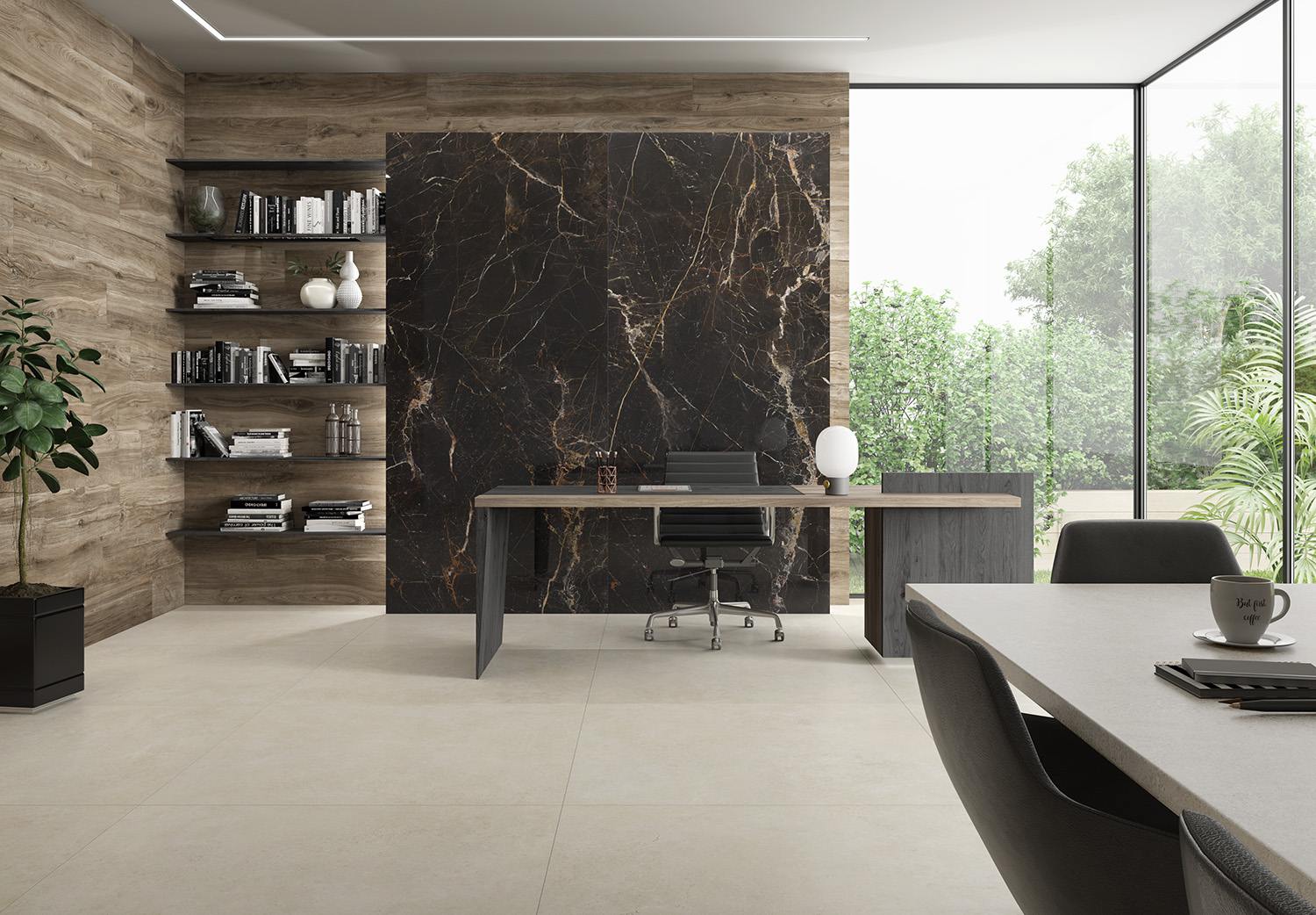 Lux Laurants Brown Marble Look Polished Rectified Spanish Porcelain Tile 3845