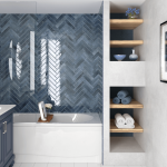 Bricks Sea Gloss Spanish Irregular Edge Porcelain Subway Tile 4407