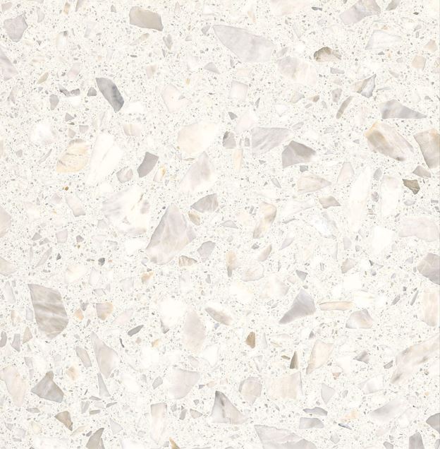 Antique White Terrazzo Look Rectified Lappato Finish Porcelain Tile 4332