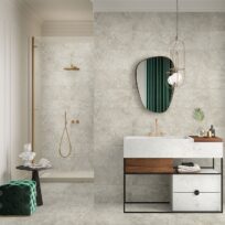 Osman White Travertine Look Rectified Matt Porcelain Tile 4351