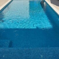 25x25mm Phiphi Blue Spanish Polyurethane Cord Glass Pool-Mosaic, Piece size 25x25mm, Sheet Size 311x467mm 75760