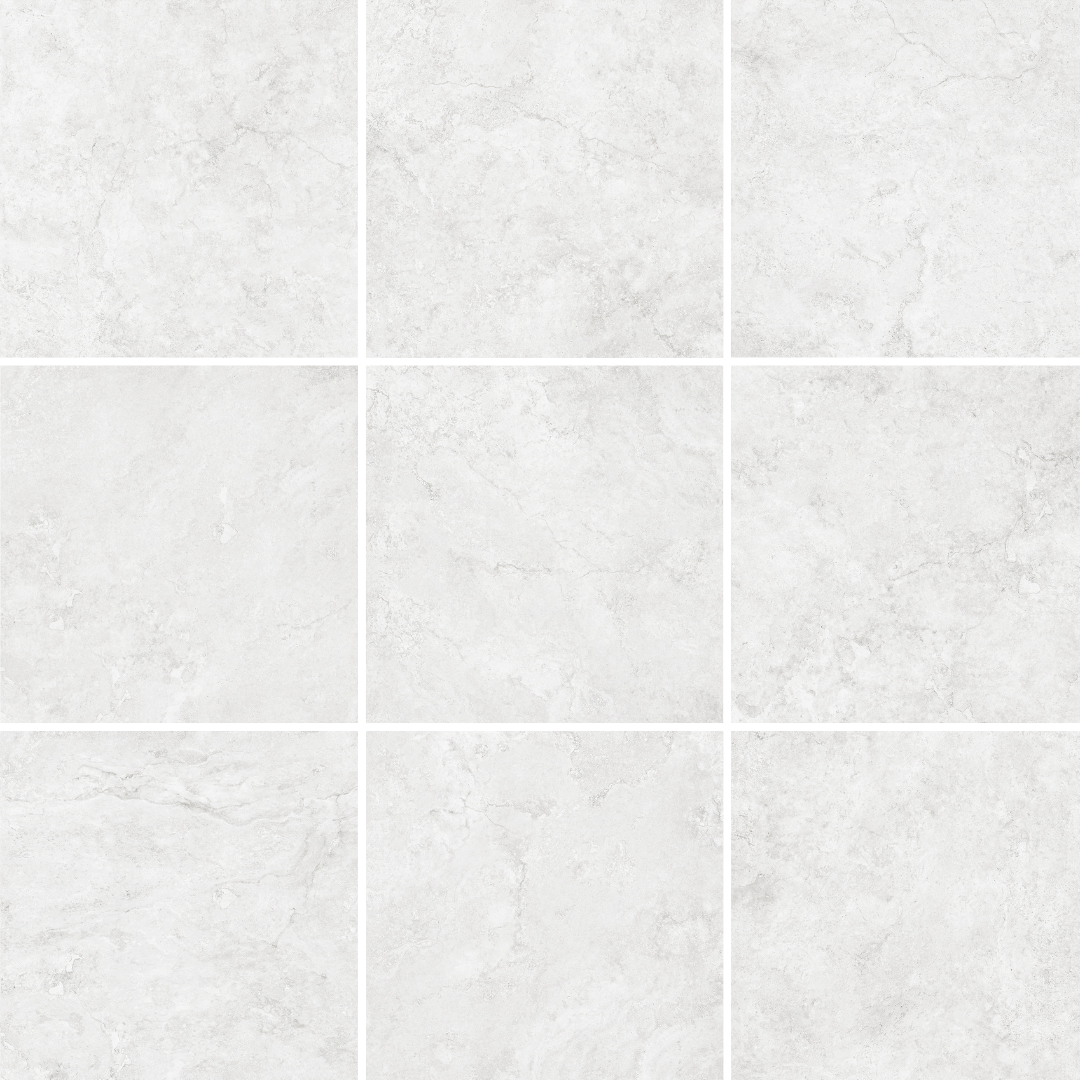 Osman White Travertine Look Rectified Matt Porcelain Tile 4354