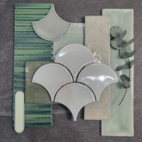 Green Gloss Small Kit Kat Fingers Porcelain Mosaic 7722