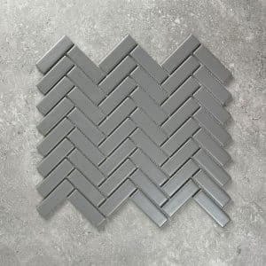 Warm Grey Matt Porcelain Mosaic Tile - 7719