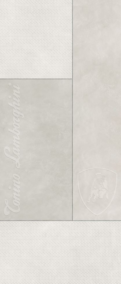 Lamborghini Krim White Square Logo Matt Italian Rectified Porcelain Wall & Floor Panel | Slab 4593