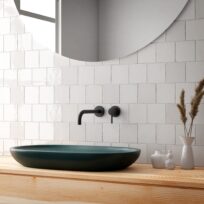 Palma White Gloss Spanish Irregular Edge Porcelain Zellige Tile  4629