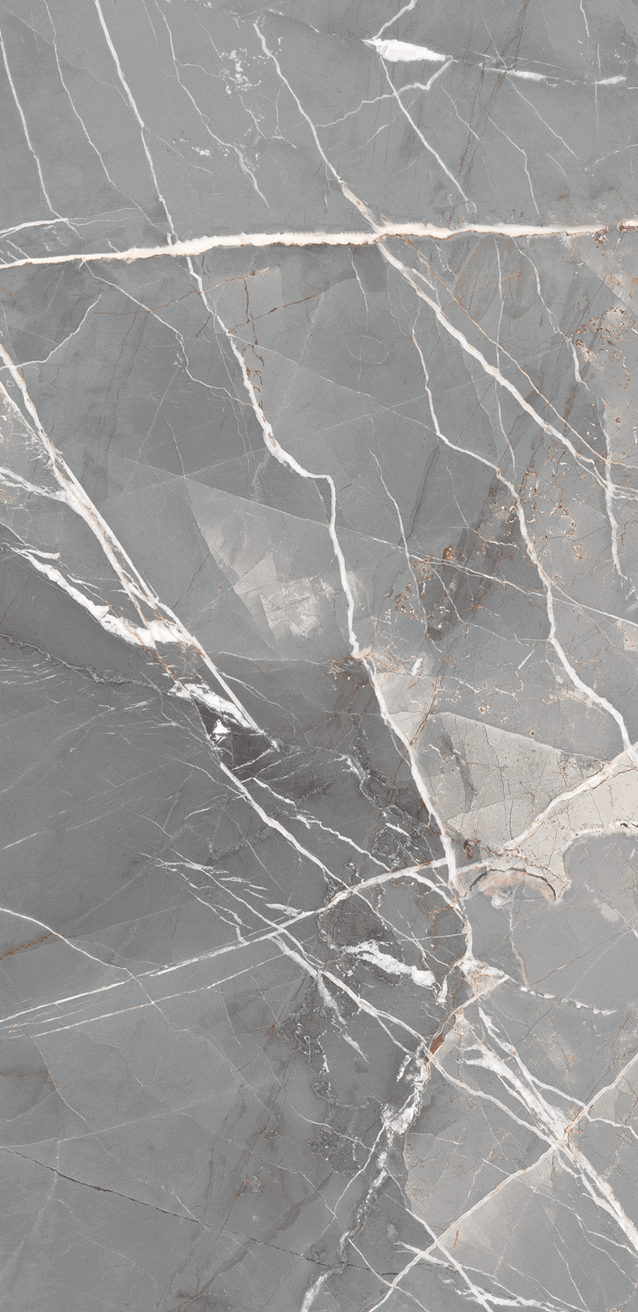 Thunder Clang Mid Grey Marble Look Polished Italian Porcelain Tile 4698