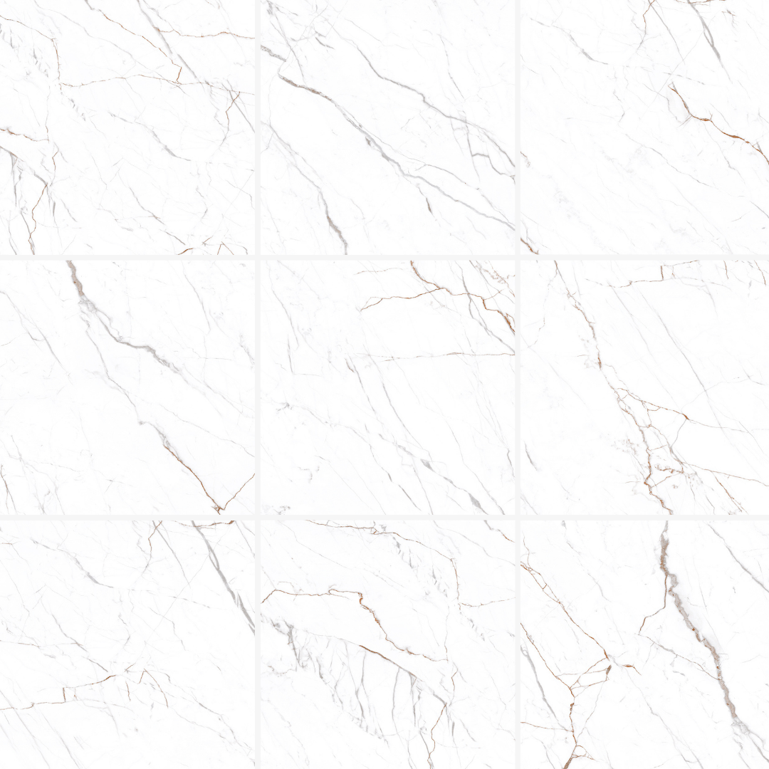 Carrara White Marble Look  Carving Matt Rectified Ceramic Wall Tile 4704