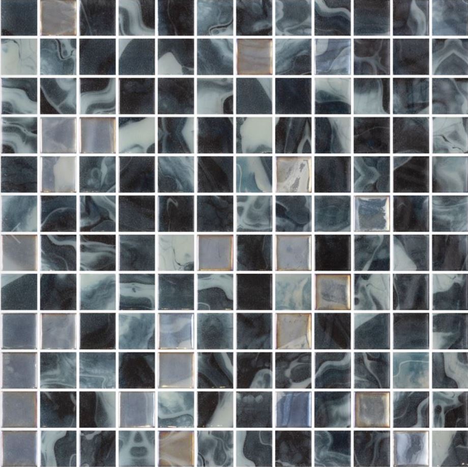 Wana Black Opal Spanish Polyurethane Cord Glass Pool-Mosaic 7694