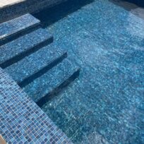 Deep Sea Blue Spanish Polyurethane Cord Glass Pool-Mosaic 7702