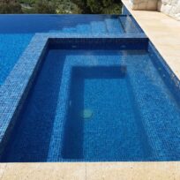 Deep Sea Blue Spanish Polyurethane Cord Glass Pool-Mosaic 7702