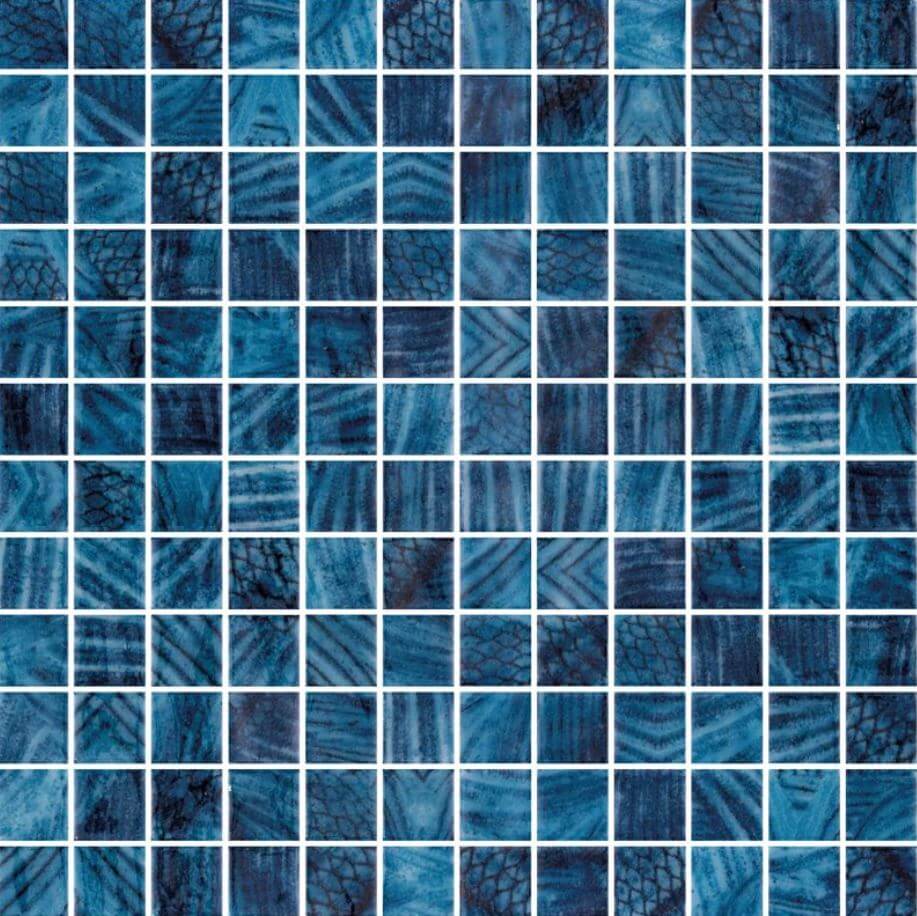 Deep Sea Blue Spanish Polyurethane Cord Glass Pool-Mosaic 7702