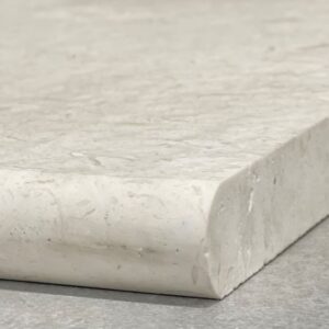 8818 - Myra Beige Brushed & Tumbled Limestone 1 Long Edge Bullnose