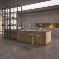 Laurent Grey Marble Look  Polished  Porcelain Tile 4749