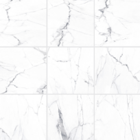 Clara White Marble Look Polished Porcelain Tile 4748