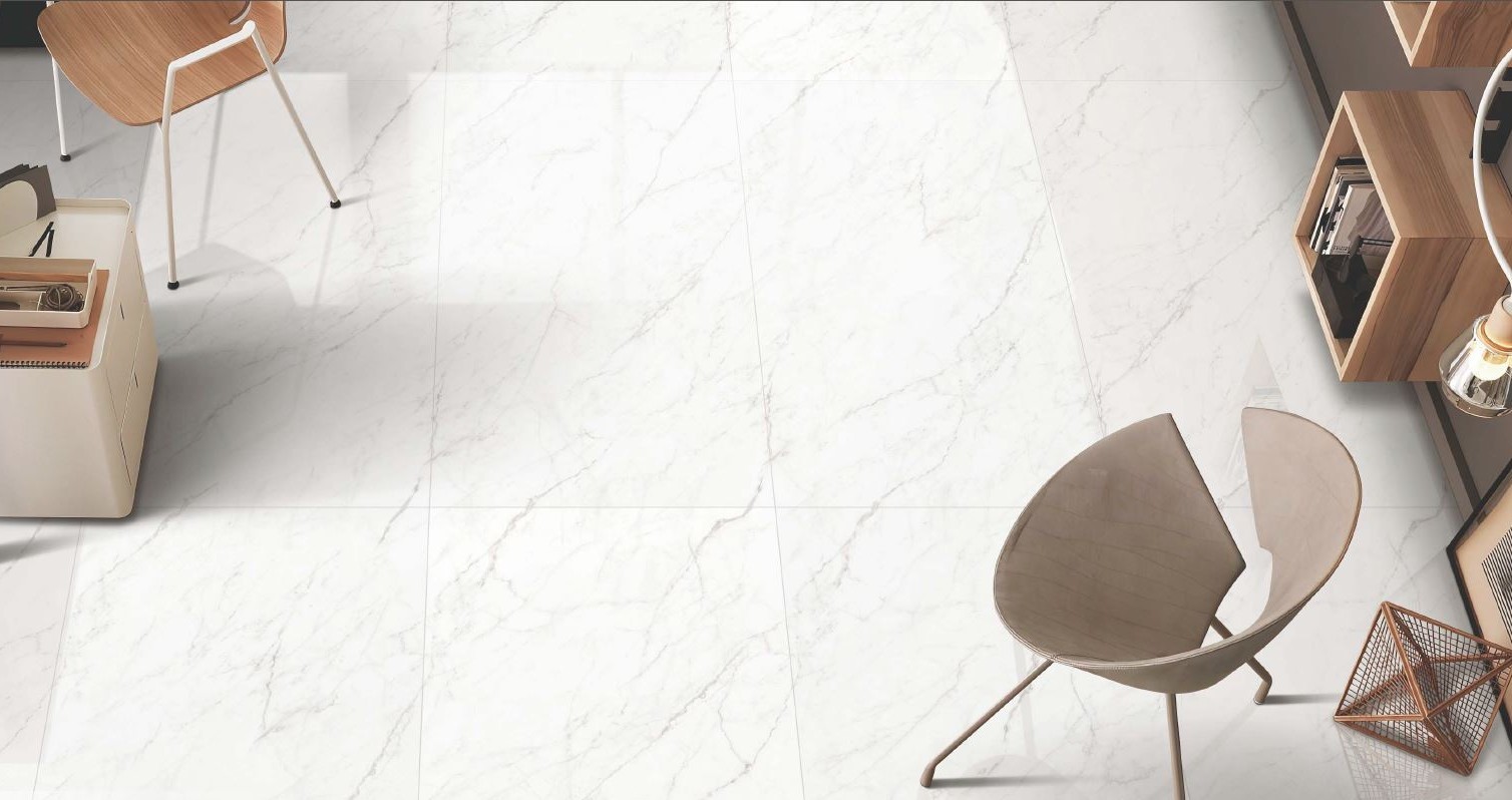 Endless Love White Marble Look Polished Rectified Porcelain Tile 4738
