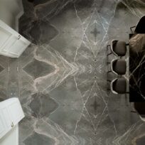 Thunder Clang Mid Grey Marble Look Polished Italian Porcelain Slab 4697