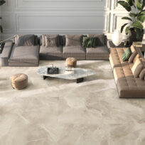 Thunder Roar Light Grey Marble Look Polished Italian Porcelain Slab 4699
