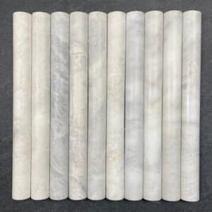 7708 - Super White Honed Marble Flute Mosaic Tile