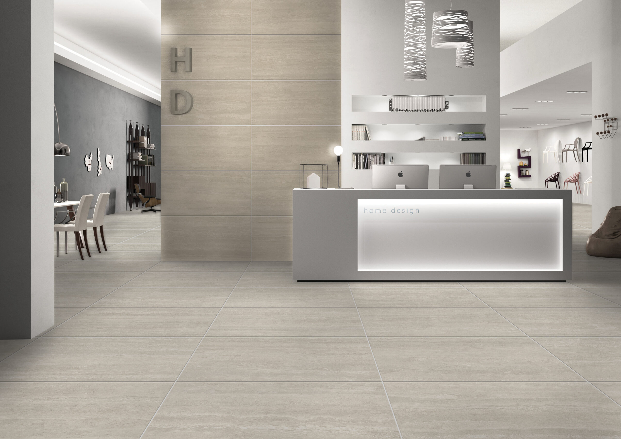 Classic Beige Travertine Look Vein Cut In/Out Finish Rectified Porcelain Tile 2441