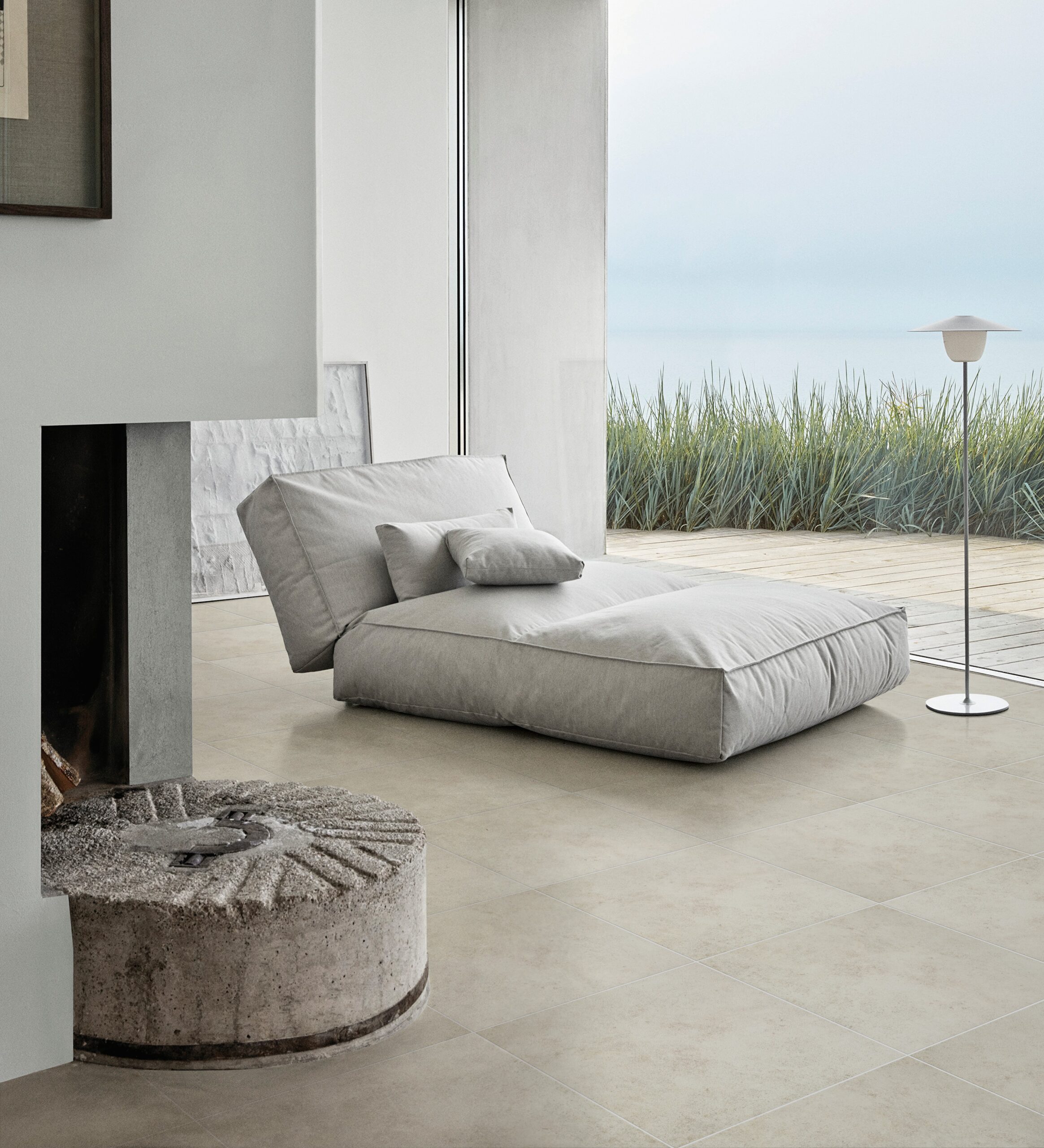 KonKrit Ivory In/Out Concrete Look Rectified Porcelain Tile 2479