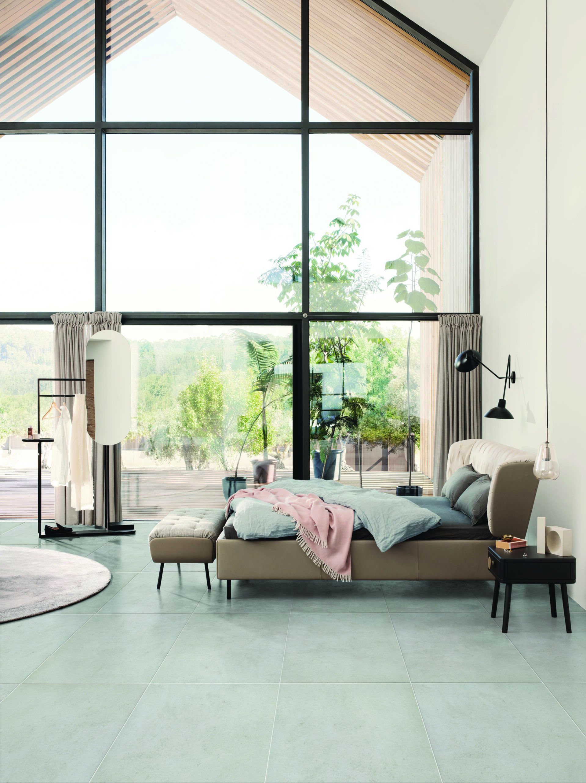 KonKrit White In/Out Concrete Look Rectified Porcelain Tile 2477