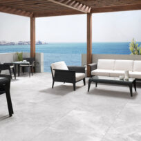 Cloud White Stone Look In/Out Matt Rectified Porcelain Tile 2402