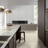 Calacatta Michelangelo Marble Look Matt Italian Rectified Porcelain Slab 2449