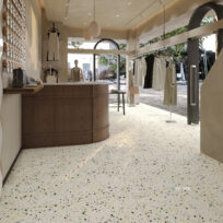 Verona Yellow Terrazzo Look Matt Rectified Porcelain Tile 2493