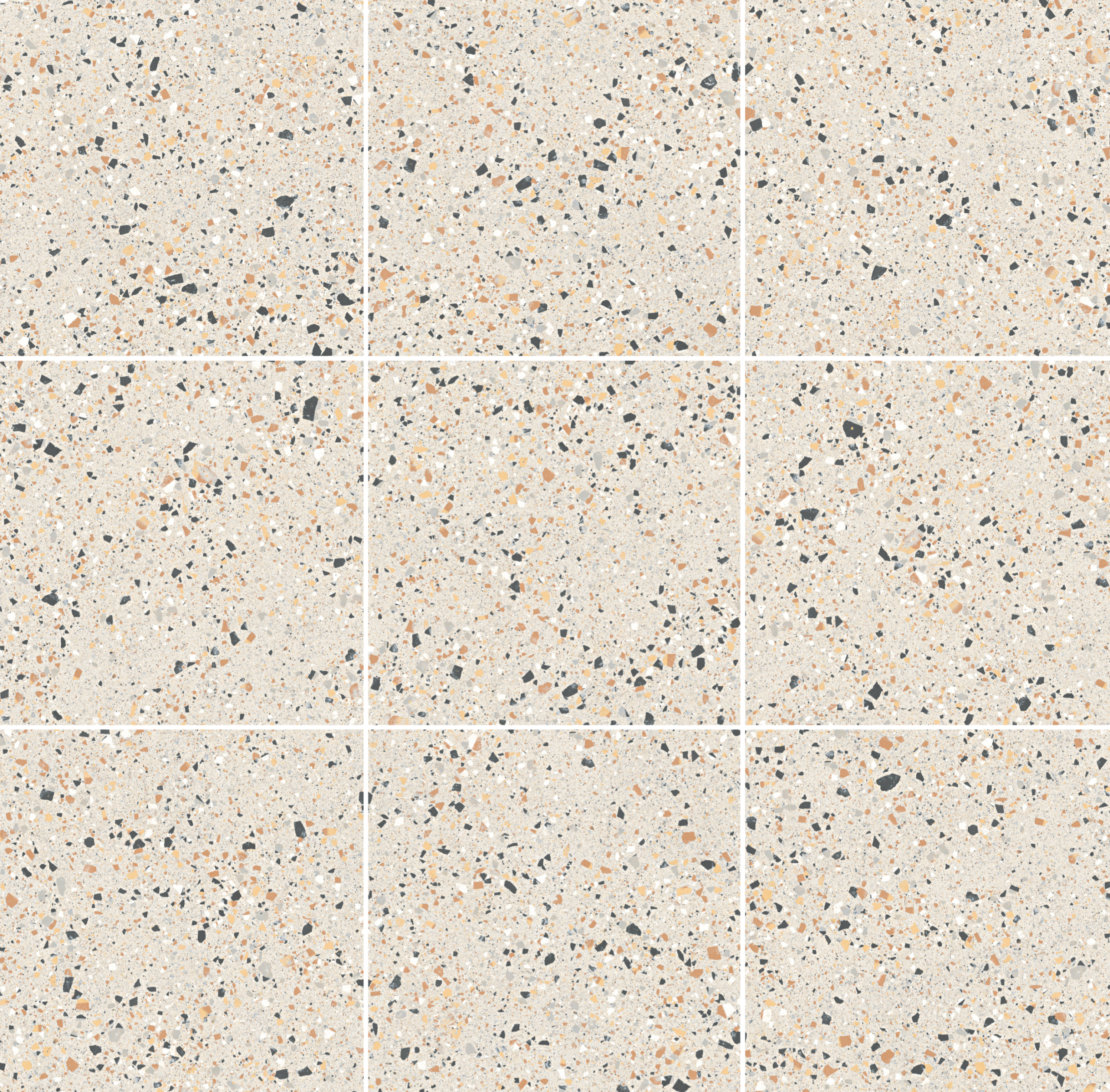 Verona Ivory Terrazzo Look Matt Rectified Porcelain Tile 2497