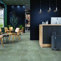KonKrit Light Grey In/Out Concrete Look Rectified Porcelain Tile 2521