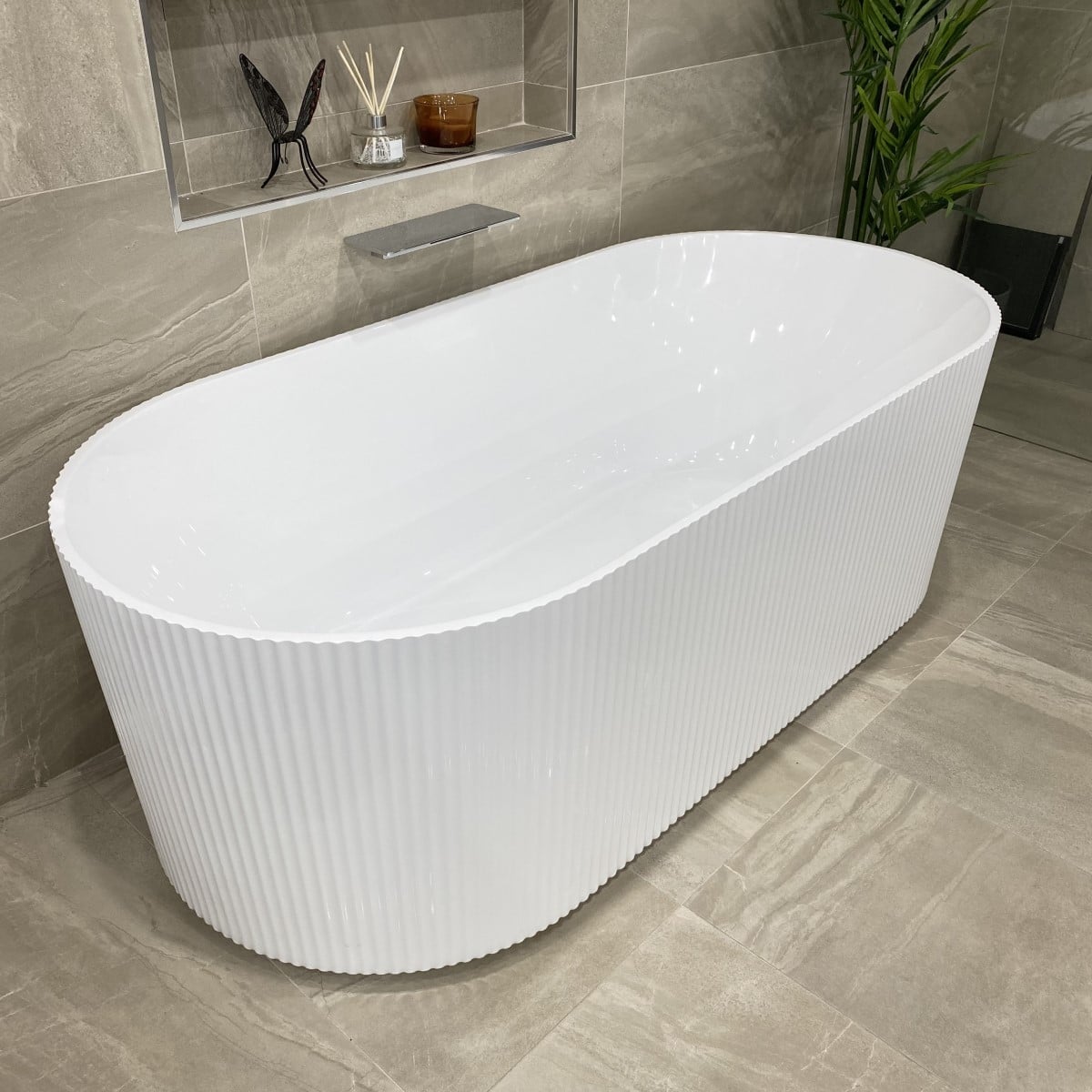 Brighton Groove Fluted Oval Freestanding Bath 2288