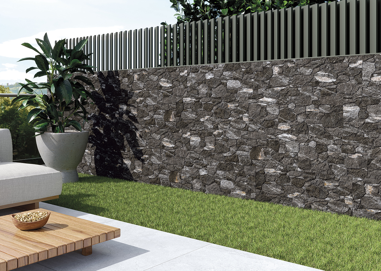 Elements Dark Stone Look 3D Effect Matt Spanish Rectified Porcelain Tile 2490