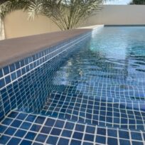 Royal Blue Spanish PVC Dot Mounted Glass Pool-Mosaic 7493