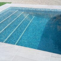 Esturion Blue Spanish PVC Dot Mounted Glass Pool-Mosaic 77620
