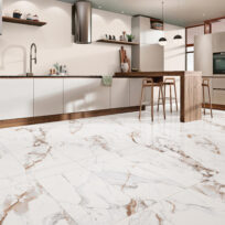 Calcatta Gold Marble Look Polished Rectified Porcelain Tile 2593