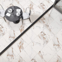 Calcatta Gold Marble Look Polished Rectified Porcelain Tile 2593