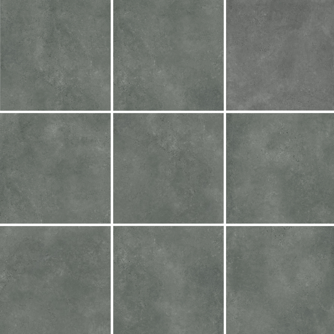 KonKrit Dark Grey In/Out Concrete Look Rectified Porcelain Tile 2354