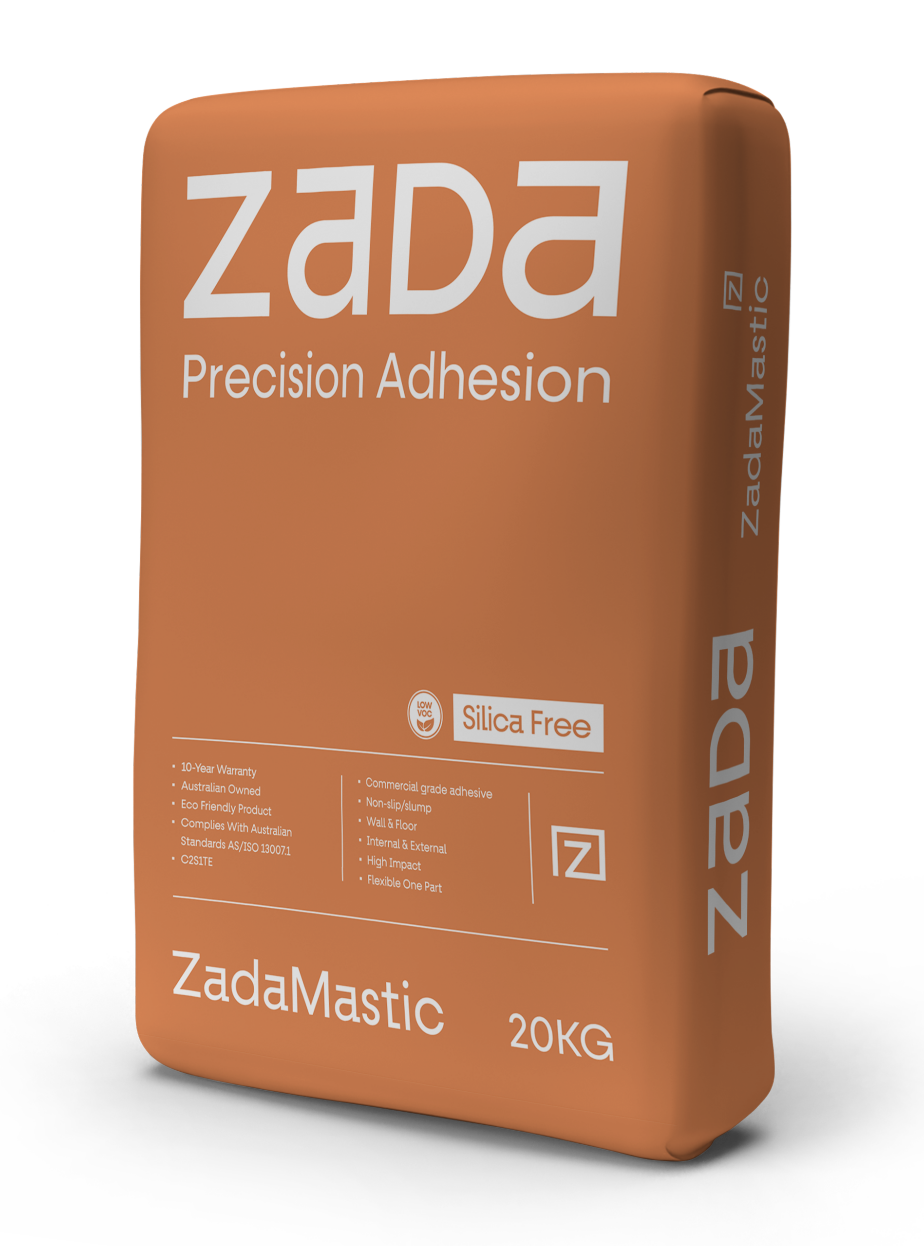 20kg Zada Mastic White Non Slump Polymer Modified Cement Based Tile Adhesive – Silica Free 0910