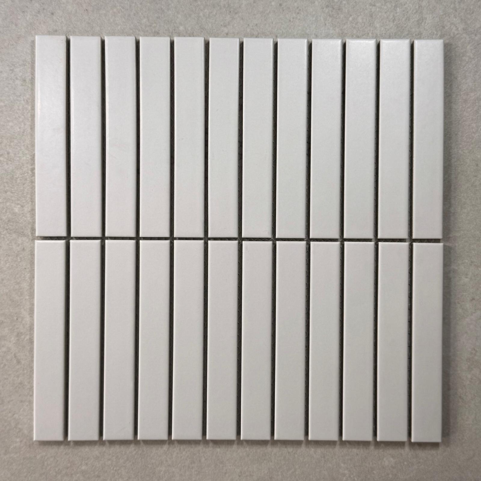 Kit Kat White Matt Glazed Porcelain Mosaic 7765
