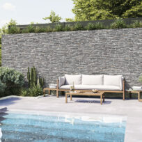 Grey 3D Stack Stone Look Rectified Spanish Porcelain Tile 2725